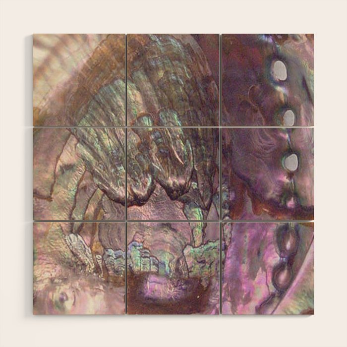 Shimmery Lavender Abalone Mother of Pearl Wood Wall Art Gallery Image 1