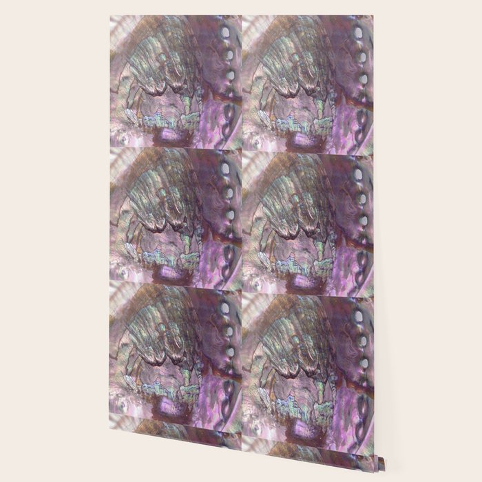 Shimmery Lavender Abalone Mother of Pearl Wallpaper Gallery Image 2