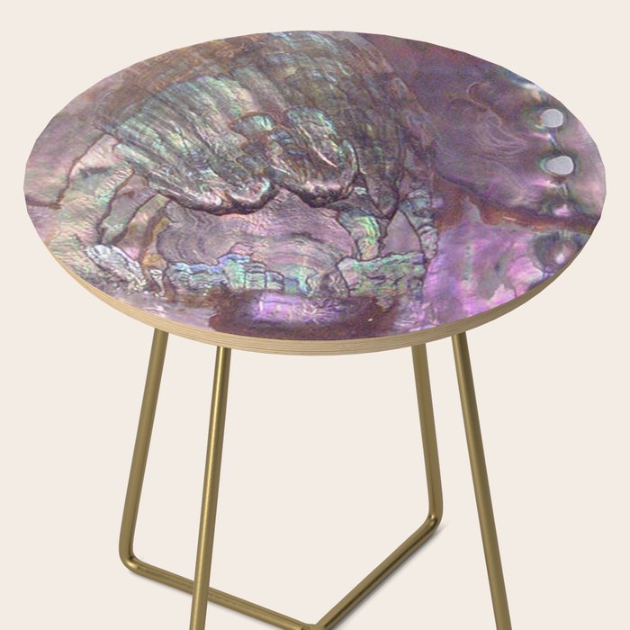 Shimmery Lavender Abalone Mother of Pearl Side Table Gallery Image 2