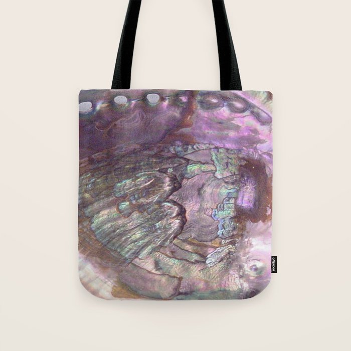 Shimmery Lavender Abalone Mother of Pearl Tote Bag Gallery Image 1