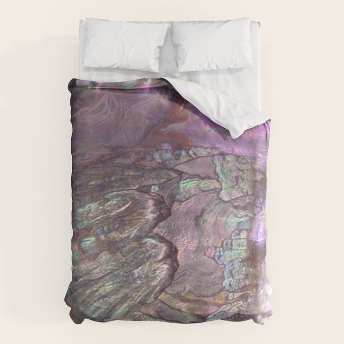 Shimmery Lavender Abalone Mother of Pearl Duvet Cover Gallery Image 6