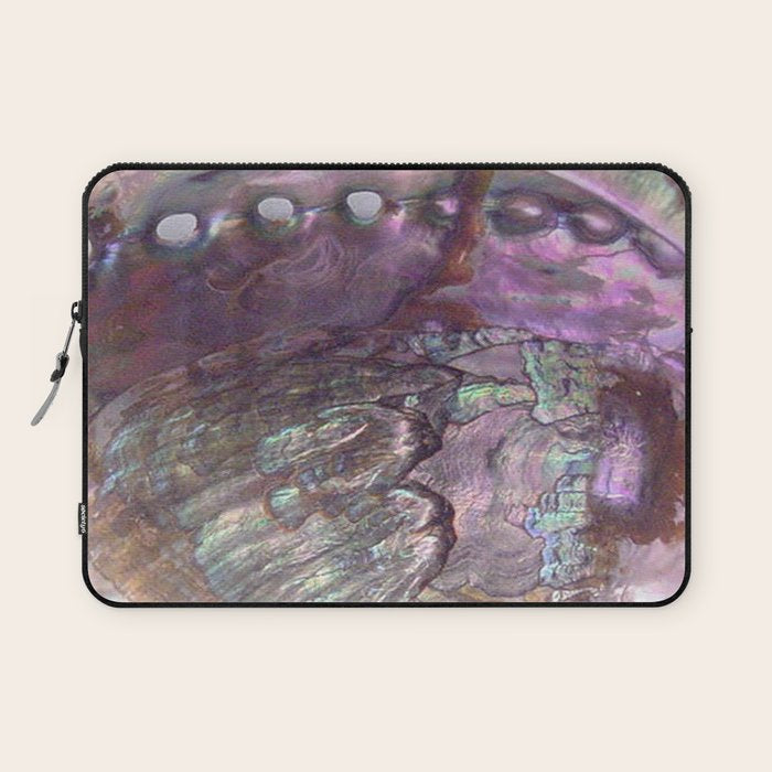 Shimmery Lavender Abalone Mother of Pearl Laptop Sleeve Gallery Image 1