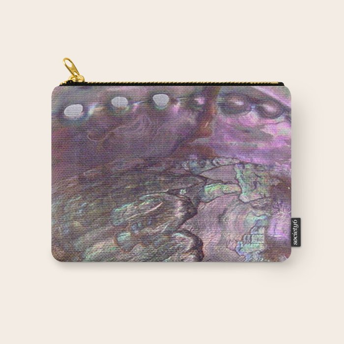 Shimmery Lavender Abalone Mother of Pearl Carry All Pouch Gallery Image 1