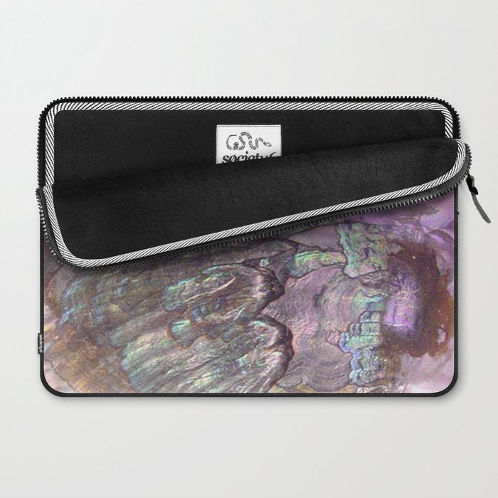Shimmery Lavender Abalone Mother of Pearl Laptop Sleeve Gallery Image 2