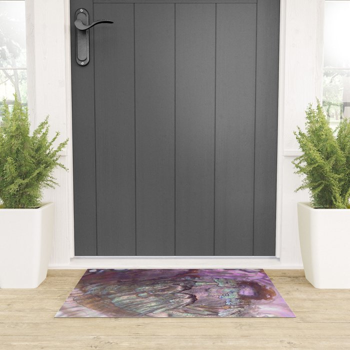 Shimmery Lavender Abalone Mother of Pearl Welcome Mat Gallery Image 3