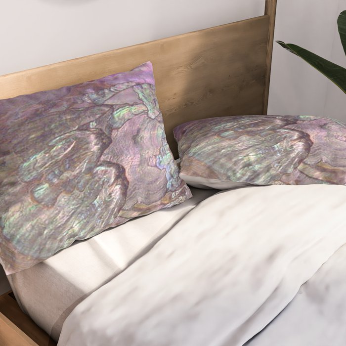 Shimmery Lavender Abalone Mother of Pearl Pillow Sham Gallery Image 2