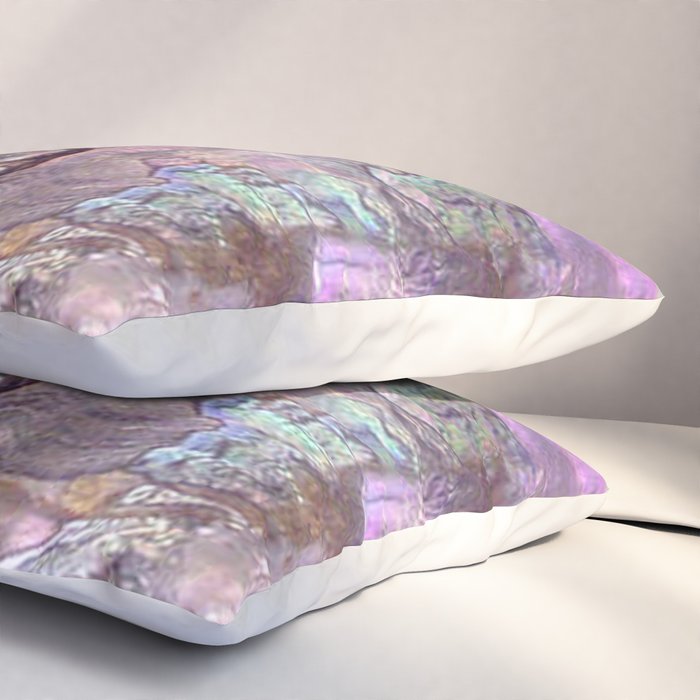 Shimmery Lavender Abalone Mother of Pearl Pillow Sham Gallery Image 3