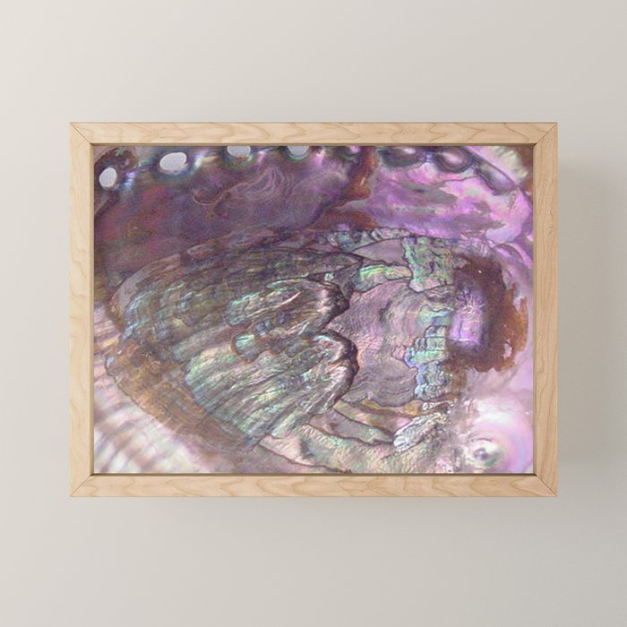 Shimmery Lavender Abalone Mother of Pearl Mini Art Print Gallery Image 1