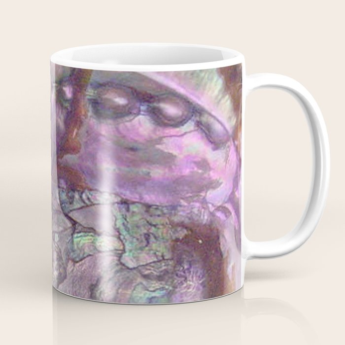Shimmery Lavender Abalone Mother of Pearl Coffee Mug Gallery Image 1