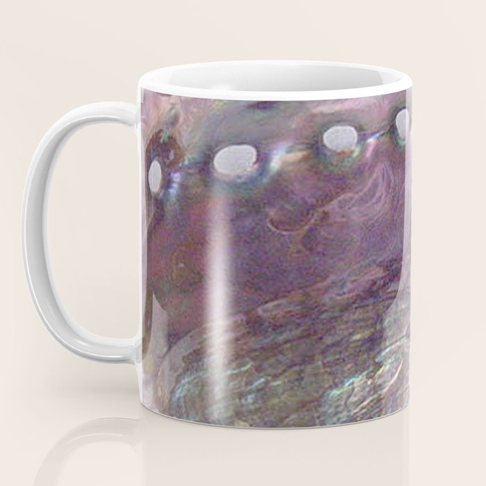 Shimmery Lavender Abalone Mother of Pearl Coffee Mug Gallery Image 3