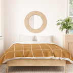 Grid (Golden Brown) Duvet Cover Gallery Image 3