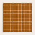 Grid (Golden Brown) Wood Wall Art Gallery Image 1
