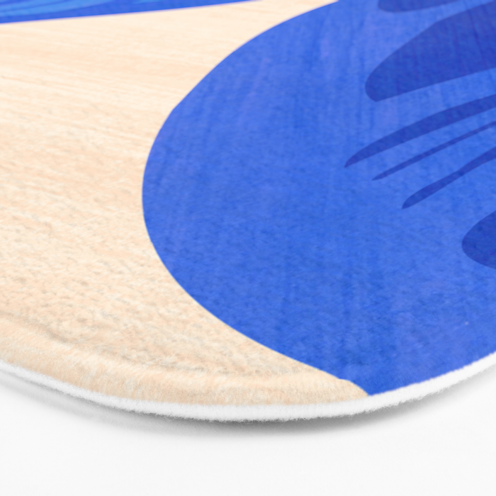 Indigo Tropics - Modern Coastal Design Bath Mat Gallery Image 3