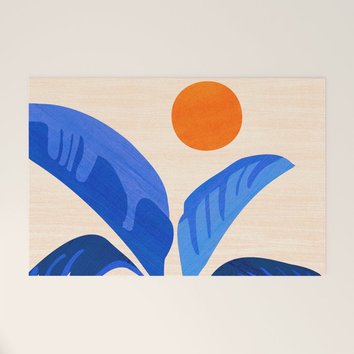 Indigo Tropics - Modern Coastal Design Welcome Mat Gallery Image 1