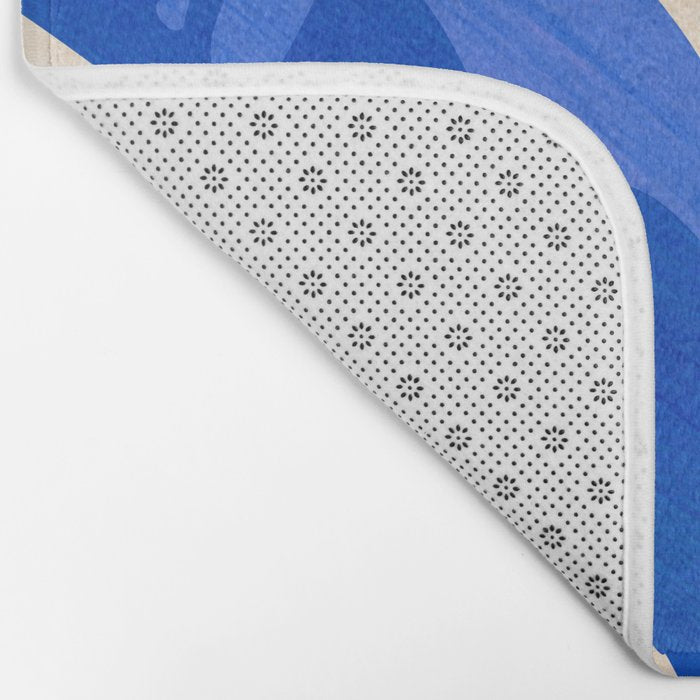 Indigo Tropics - Modern Coastal Design Bath Mat Gallery Image 2