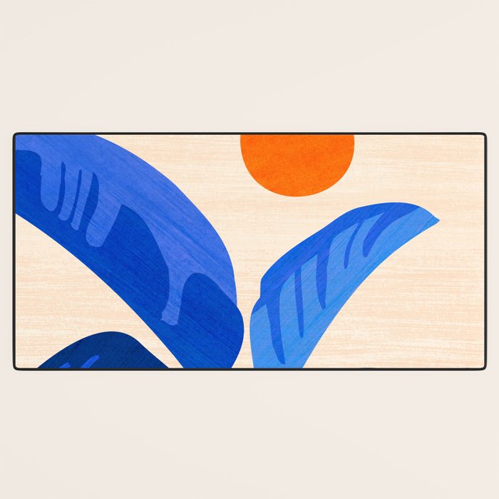 Indigo Tropics - Modern Coastal Design Desk Mat Gallery Image 3