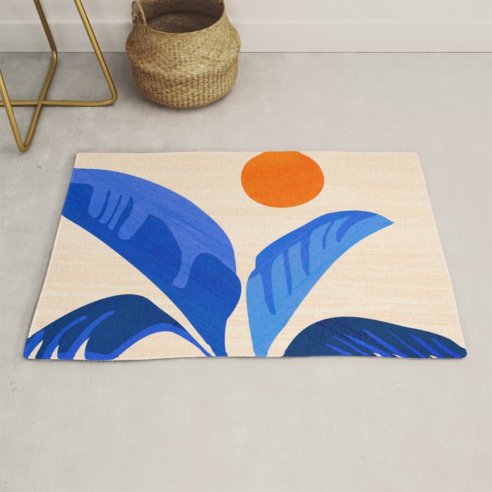 Indigo Tropics - Modern Coastal Design Rug Gallery Image 1
