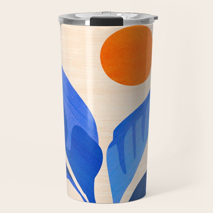 Indigo Tropics - Modern Coastal Design Travel Mug Gallery Image 1