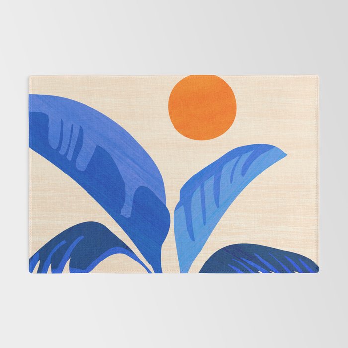 Indigo Tropics - Modern Coastal Design Rug Gallery Image 2