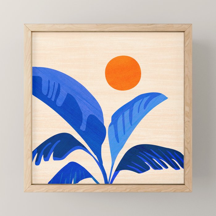 Indigo Tropics - Modern Coastal Design Mini Art Print Gallery Image 1