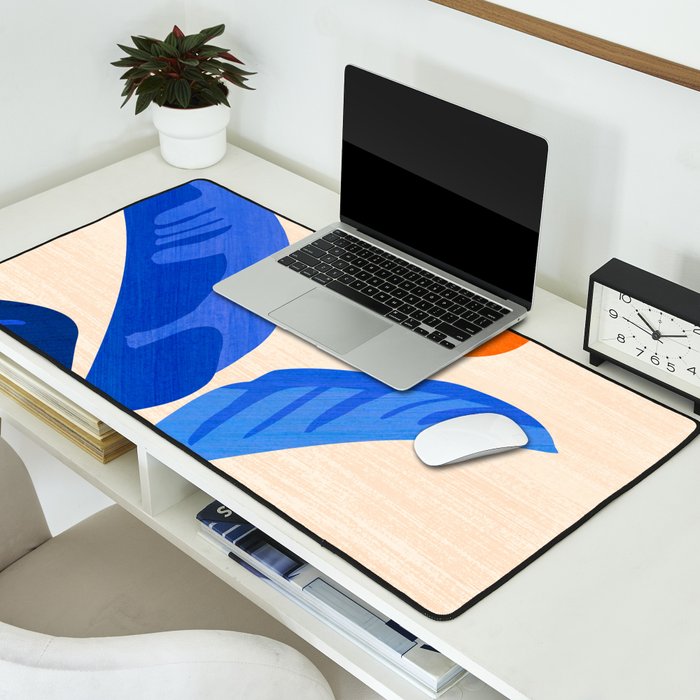 Indigo Tropics - Modern Coastal Design Desk Mat Gallery Image 2