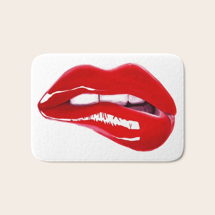 Red Lips Bath Mat Gallery Image 1