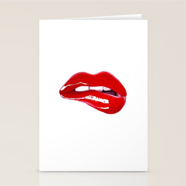 Red Lips Stationery Card Gallery Image 1