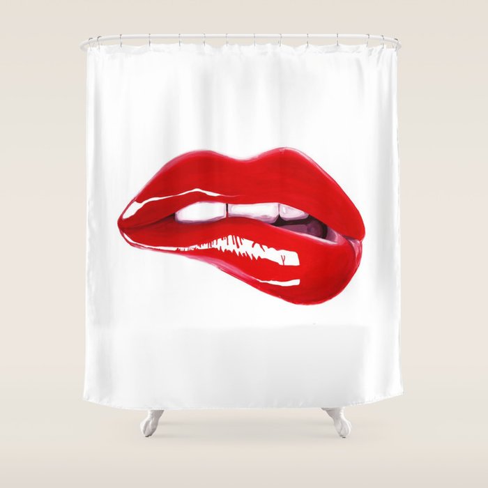 Red Lips Shower Curtain Gallery Image 1