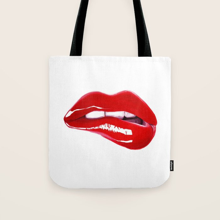Red Lips Tote Bag Gallery Image 1