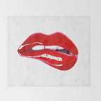 Red Lips Throw Blanket Gallery Image 2