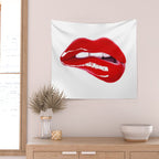 Red Lips Wall Tapestry Gallery Image 2