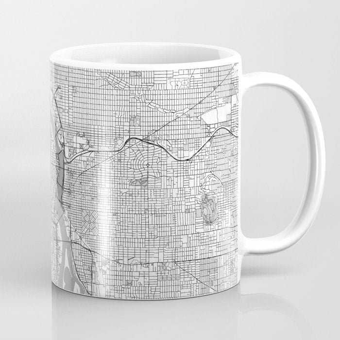 Portland City Map Line Coffee Mug Gallery Image 1