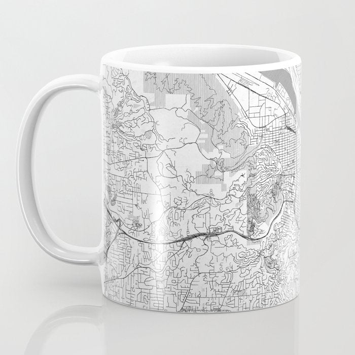 Portland City Map Line Coffee Mug Gallery Image 3