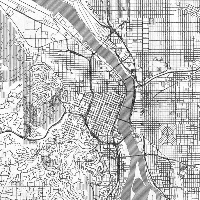 Portland City Map Line Coffee Mug Gallery Image 2
