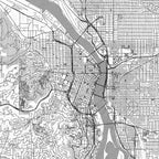 Portland City Map Line Coffee Mug Gallery Image 2