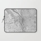 Portland City Map Line Laptop Sleeve Gallery Image 1