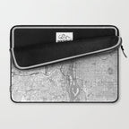 Portland City Map Line Laptop Sleeve Gallery Image 2