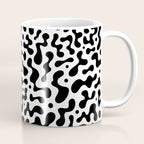 Abstract black organic liquid shape pattern Coffee Mug Gallery Image 1