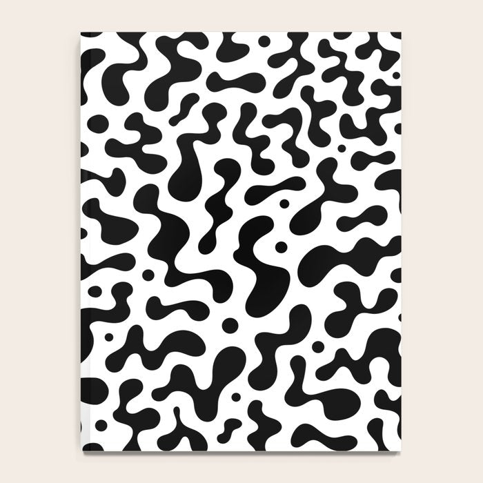 Abstract black organic liquid shape pattern Notebook Gallery Image 4