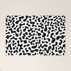 Abstract black organic liquid shape pattern Welcome Mat Gallery Image 1