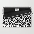 Abstract black organic liquid shape pattern Laptop Sleeve Gallery Image 2