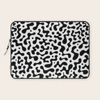 Abstract black organic liquid shape pattern Laptop Sleeve Gallery Image 1