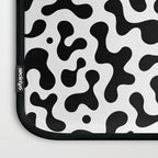 Abstract black organic liquid shape pattern Laptop Sleeve Gallery Image 3