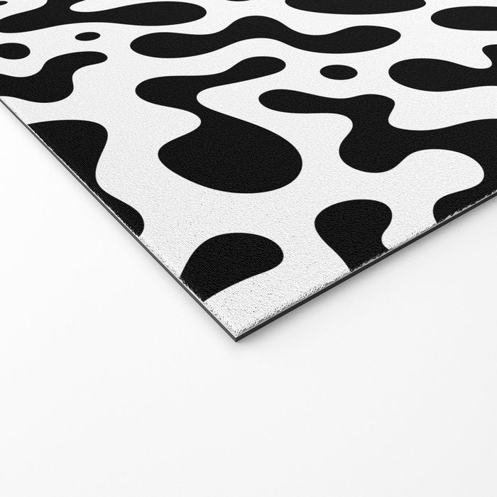 Abstract black organic liquid shape pattern Welcome Mat Gallery Image 2