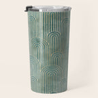 Art Deco Striped Arches Travel Mug Gallery Image 3