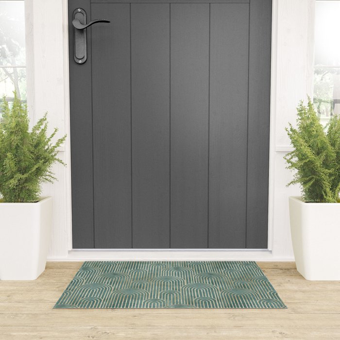 Art Deco Striped Arches Welcome Mat Gallery Image 3
