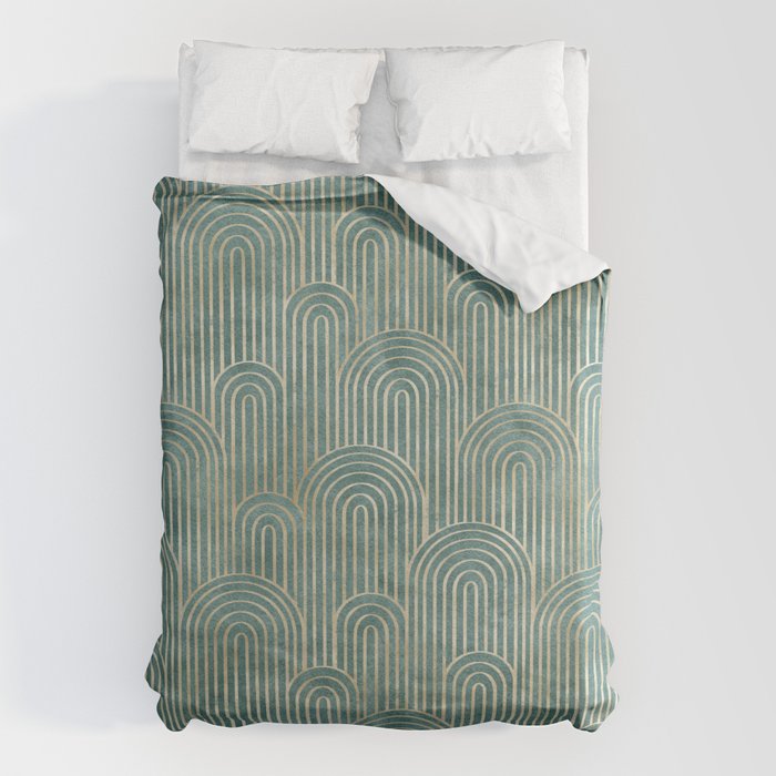Art Deco Striped Arches Duvet Cover Gallery Image 6