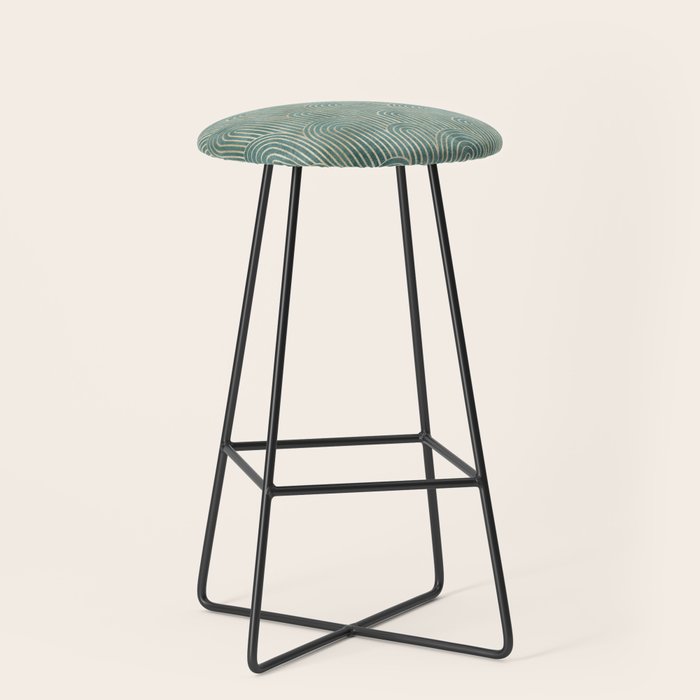 Art Deco Striped Arches Stool Gallery Image 1