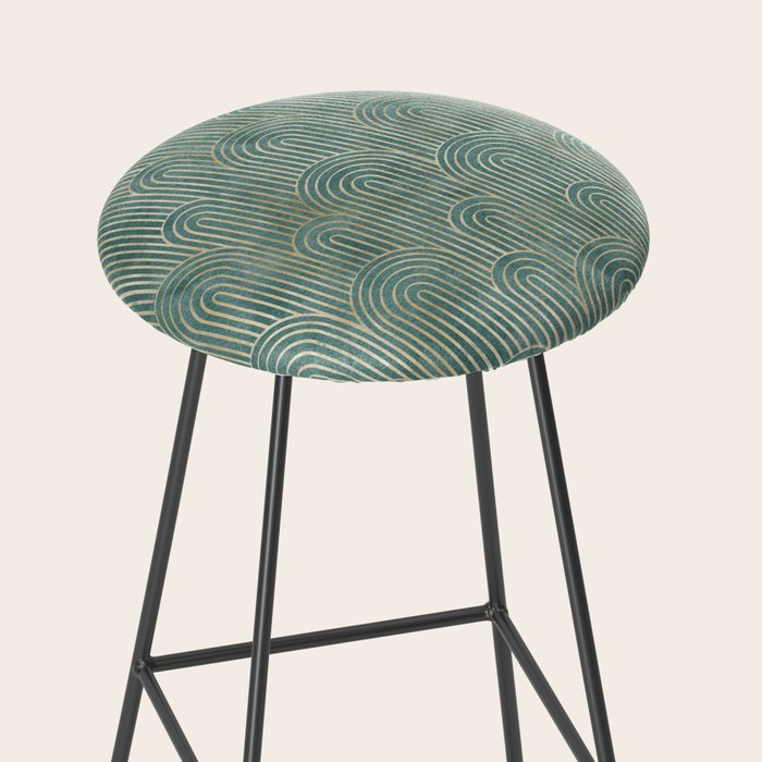 Art Deco Striped Arches Stool Gallery Image 2