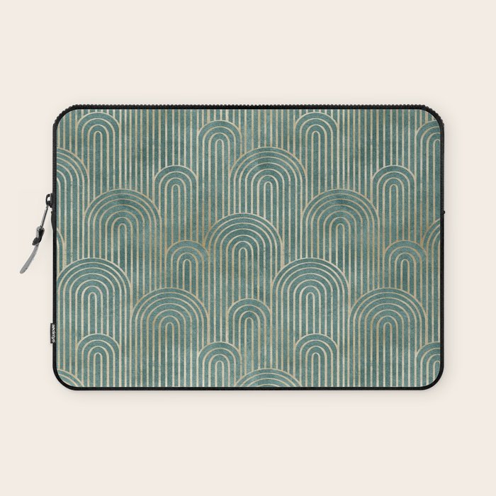 Art Deco Striped Arches Laptop Sleeve Gallery Image 1